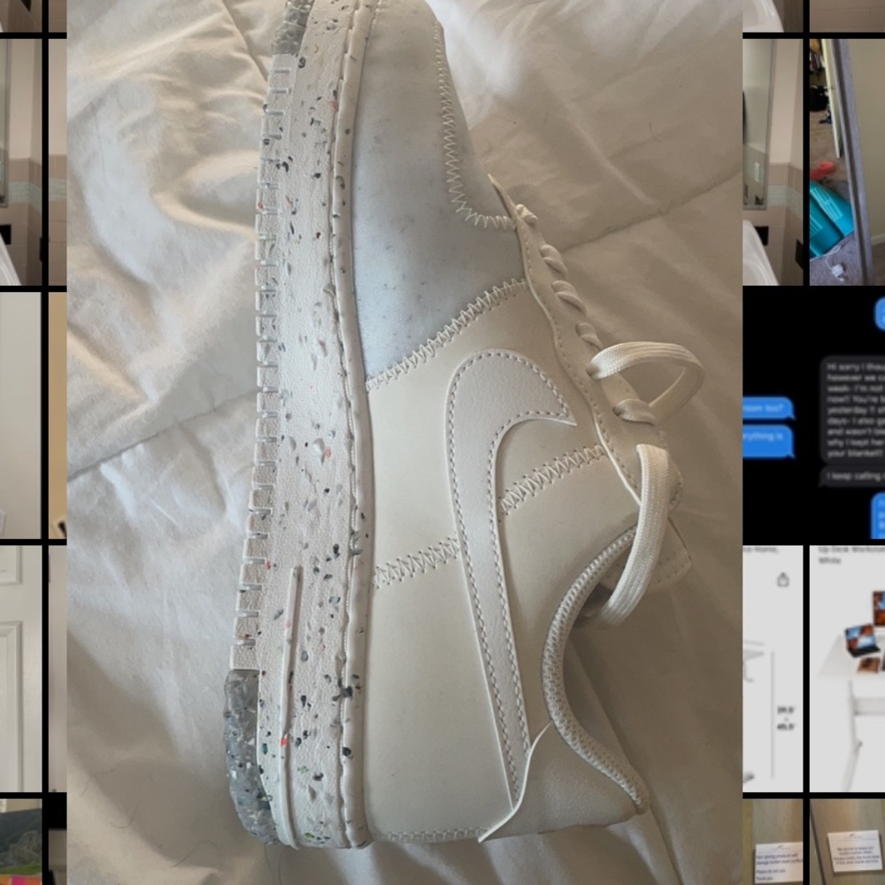White never worn Nike lowtops